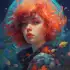 Fantasy portrait of a red-haired character